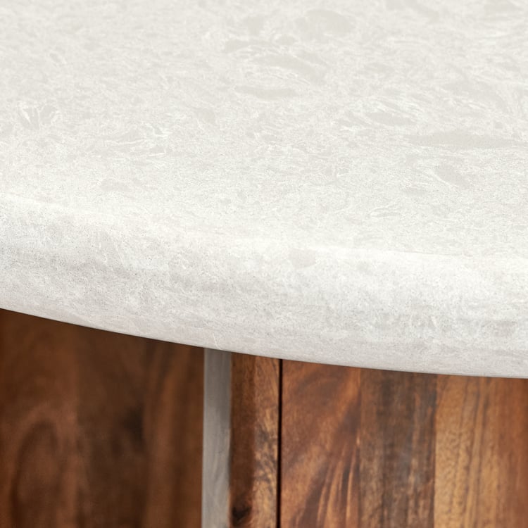 Pristyn NXT Composite Marble Top 6-Seater Dining Table - Grey