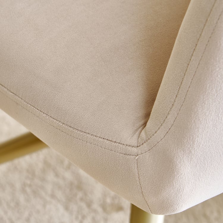 Homeshores Set of 2 Fabric Swivel Dining Chairs - Beige