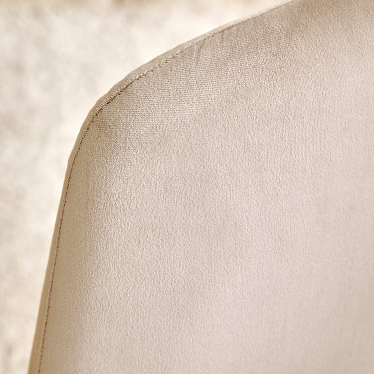 Homeshores Set of 2 Fabric Swivel Dining Chairs - Beige