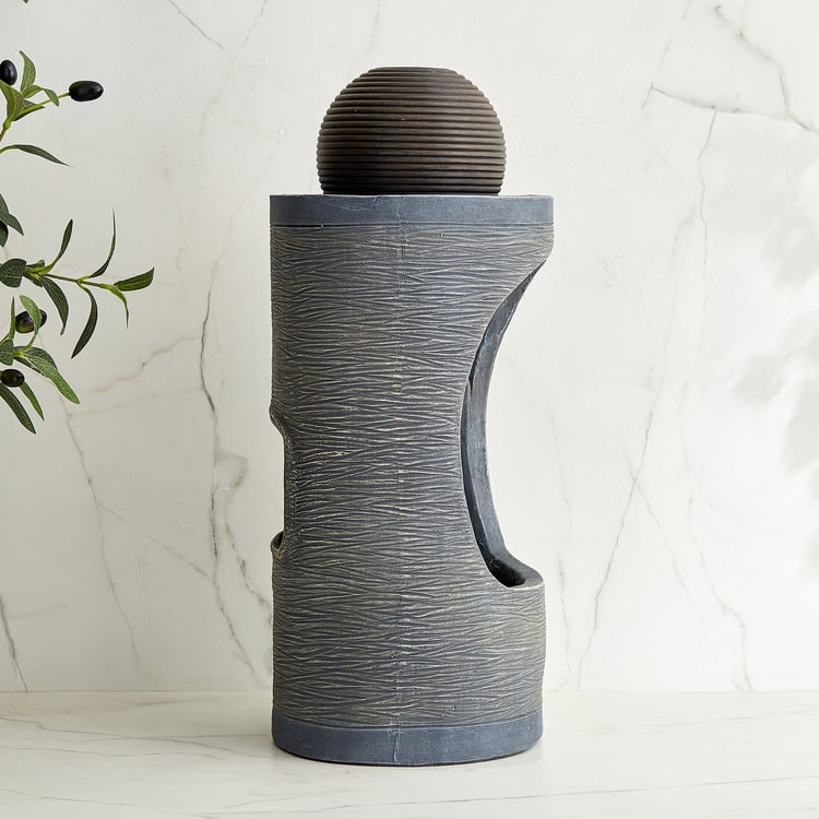 Alpine Modern Polyresin Buddha in Cave Water Fountain - 19.5x49cm