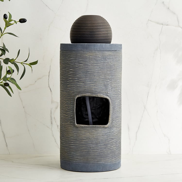 Alpine Modern Polyresin Buddha in Cave Water Fountain - 19.5x49cm