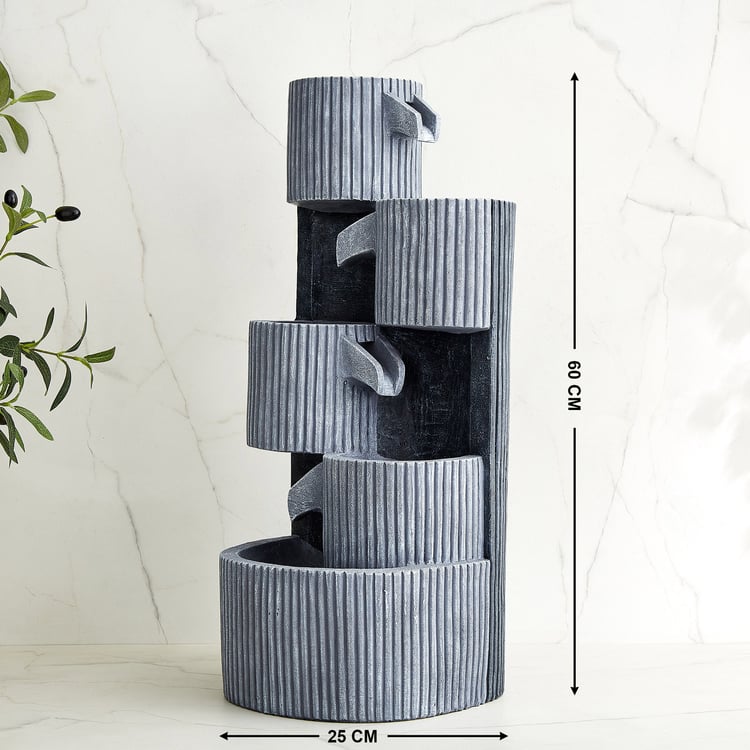 Alpine Modern Polyresin Step Water Fountain - 25x60cm