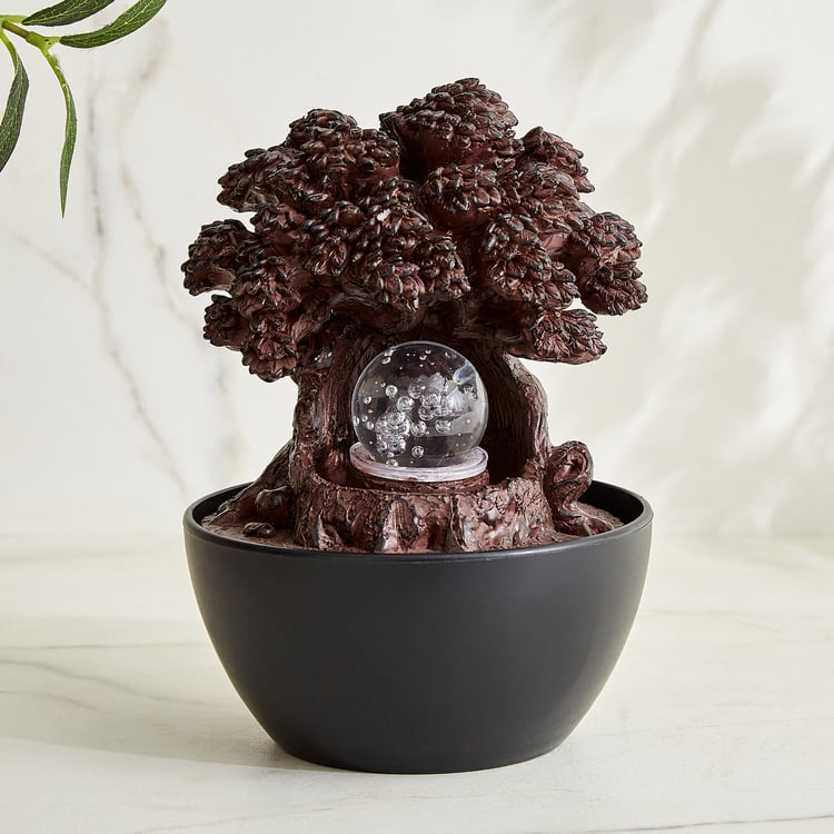 Alpine Modern Polyresin Tree of Life Water Fountain - 13x20cm