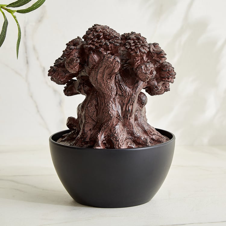 Alpine Modern Polyresin Tree of Life Water Fountain - 13x20cm