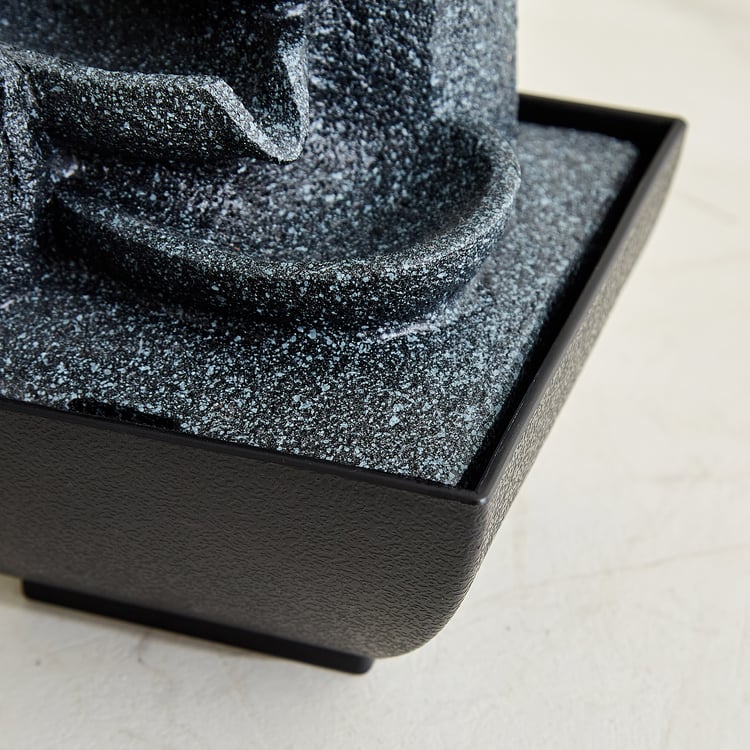 Alpine Modern Polyresin Step with Rotating Ball Water Fountain - 13x13x19cm