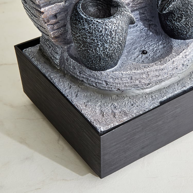 Alpine Modern Polyresin Dual Side Water Fountain - 21x17x30.5cm