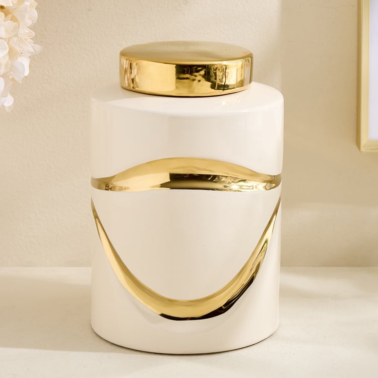 Alchemy Gifts Ceramic Fluid Decorative Canister