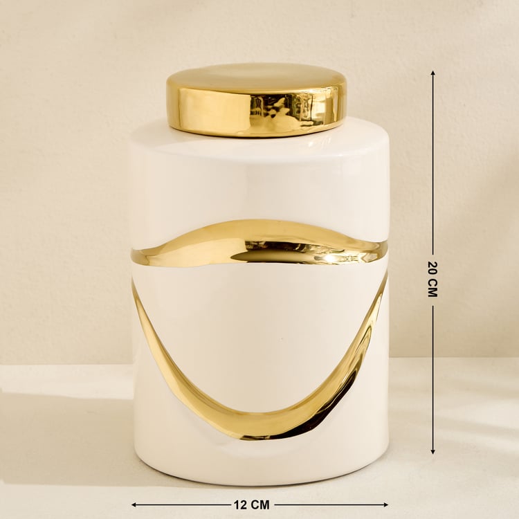 Alchemy Gifts Ceramic Fluid Decorative Canister