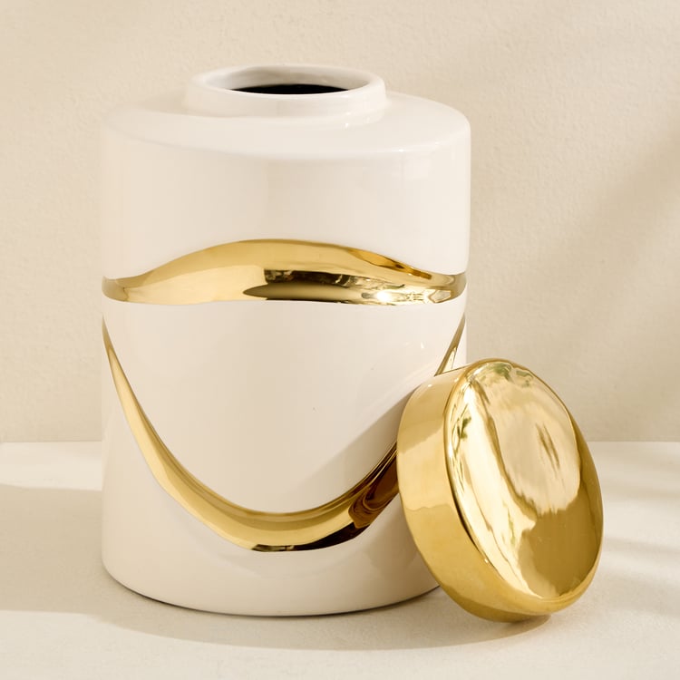 Alchemy Gifts Ceramic Fluid Decorative Canister