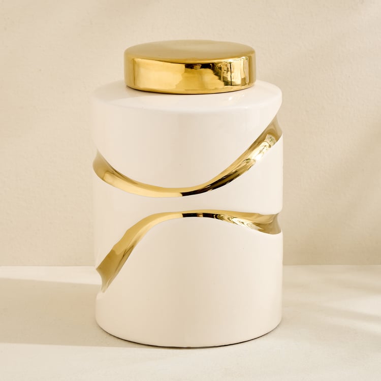 Alchemy Gifts Ceramic Fluid Decorative Canister