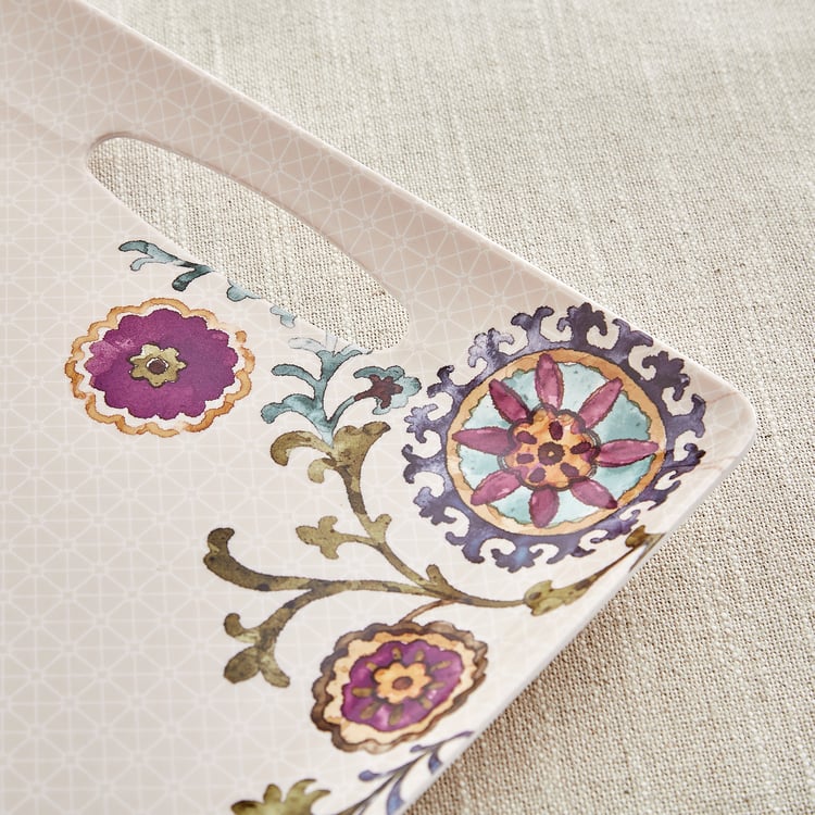 Nesto Pormela Melamine Printed Serving Tray - 41x27cm