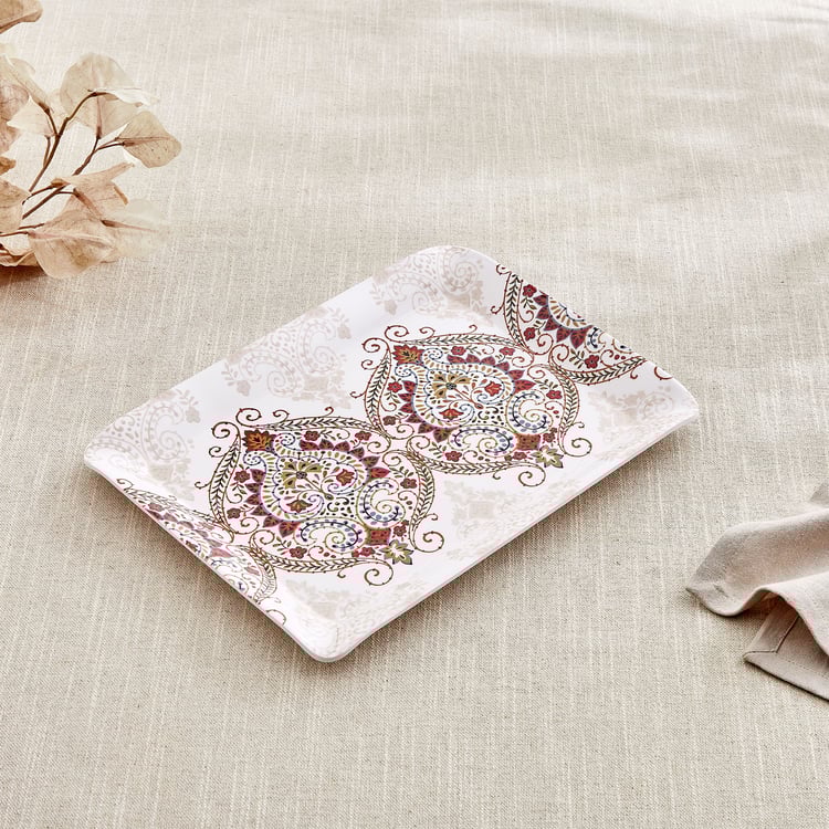 Nesto Stylin Melamine Printed Serving Tray - 31x23cm