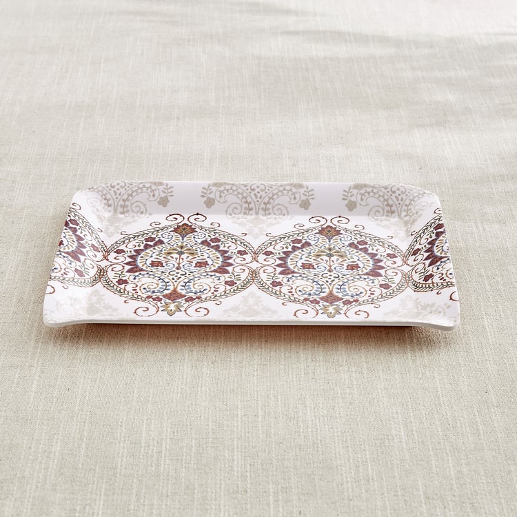 Nesto Stylin Melamine Printed Serving Tray - 31x23cm