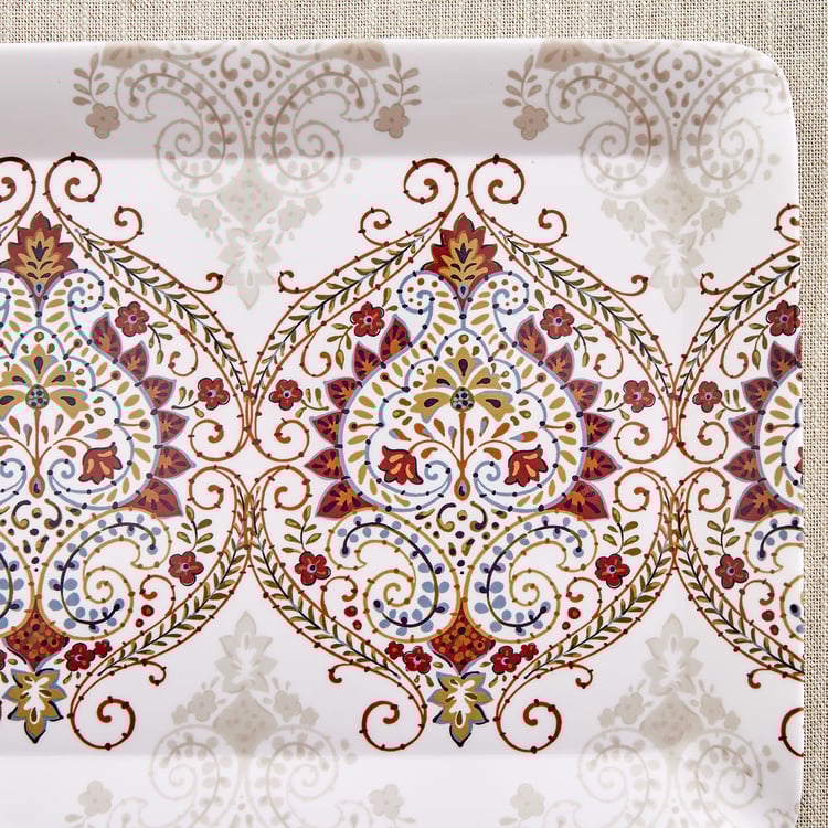 Nesto Stylin Melamine Printed Serving Tray - 31x23cm