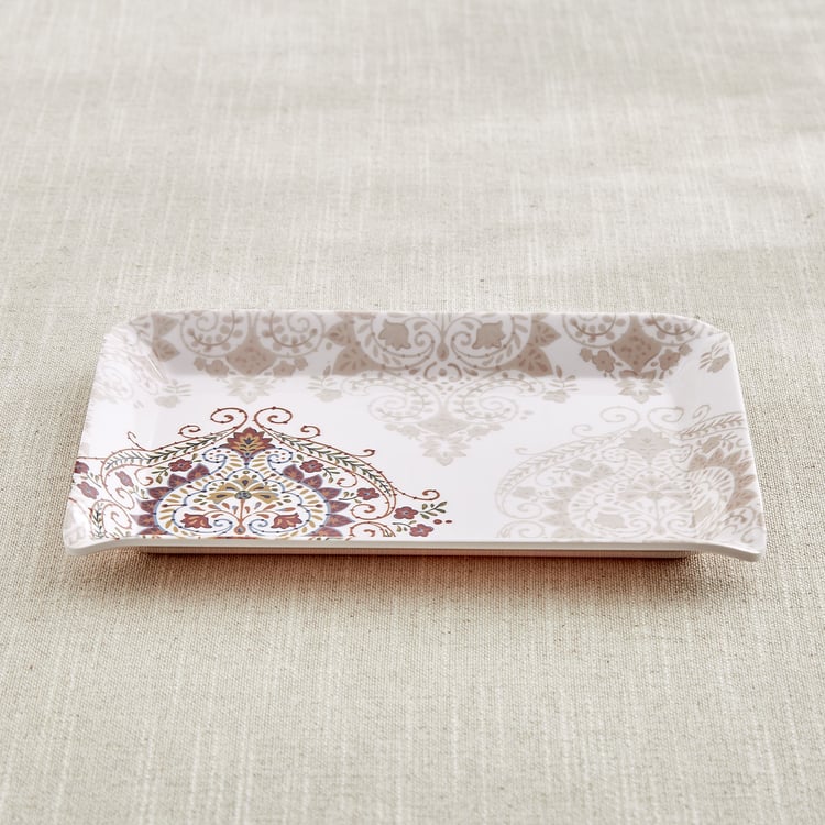 Nesto Stylin Melamine Printed Serving Tray - 23.5x17.5cm