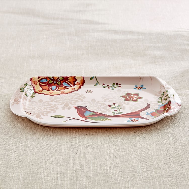 Nesto Vogue Melamine Printed Serving Tray - 39x25cm