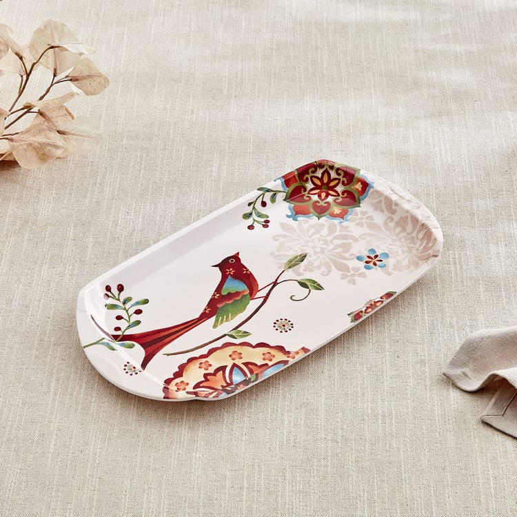 Nesto Vogue Melamine Printed Serving Tray - 46x19.5cm