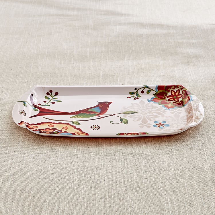 Nesto Vogue Melamine Printed Serving Tray - 46x19.5cm