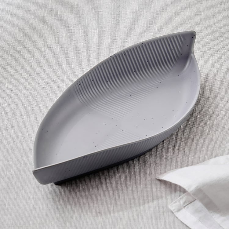 Corsica Silvano Melamine Leaf Serving Platter - 28x12cm