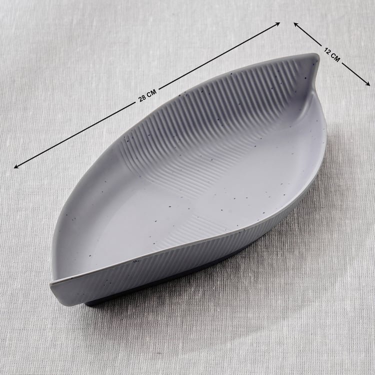 Corsica Silvano Melamine Leaf Serving Platter - 28x12cm
