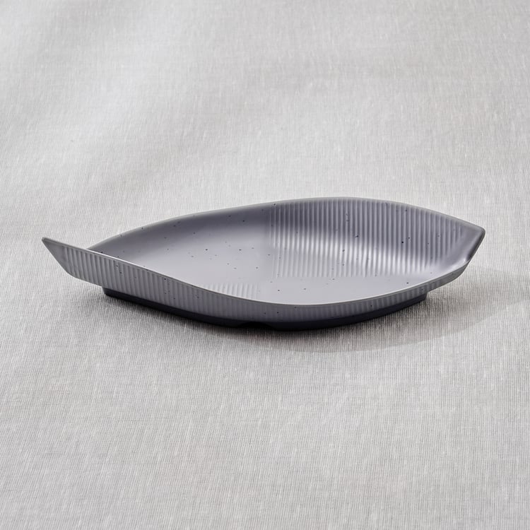 Corsica Silvano Melamine Leaf Serving Platter - 28x12cm