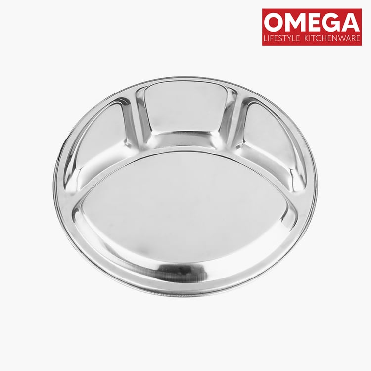 OMEGA Set of 2 Stainless Steel Partition Plate - 32cm