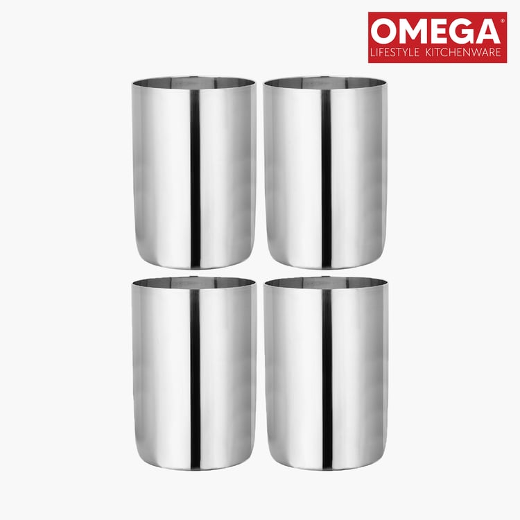OMEGA Set of 4 Stainless Steel Tumbler - 300ml