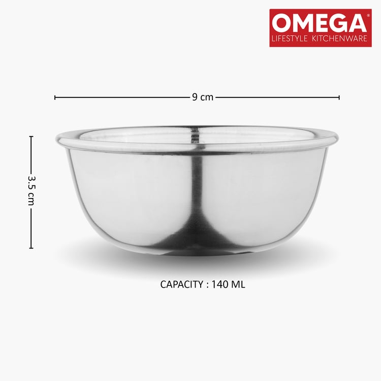 OMEGA Set of 4 Stainless Steel Katori - 140ml