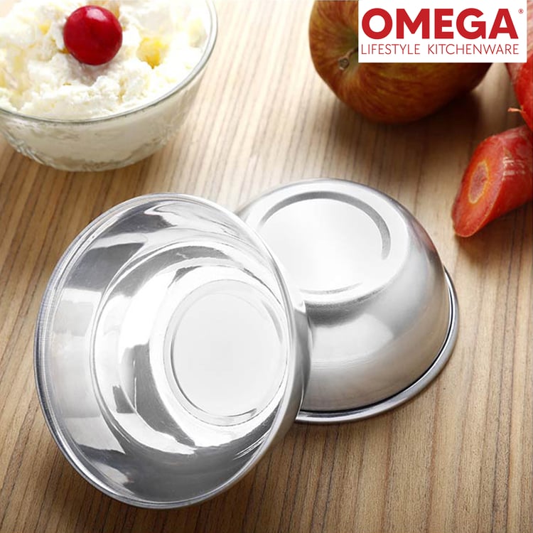 OMEGA Set of 4 Stainless Steel Katori - 140ml