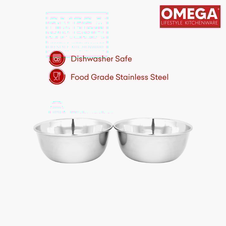 OMEGA Set of 4 Stainless Steel Katori - 140ml