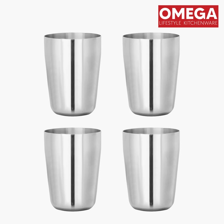 OMEGA Set of 4 Stainless Steel Tumbler - 300ml