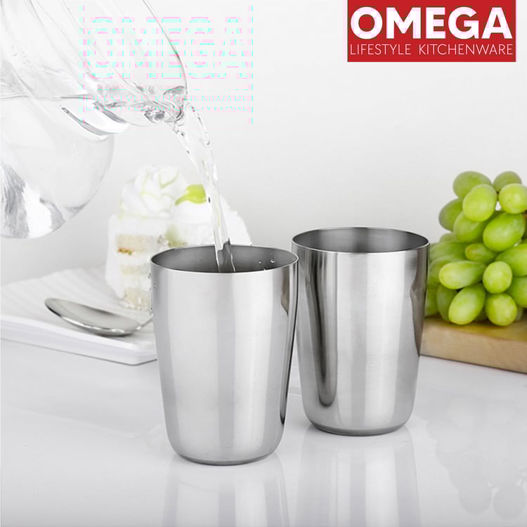 OMEGA Set of 4 Stainless Steel Tumbler - 300ml