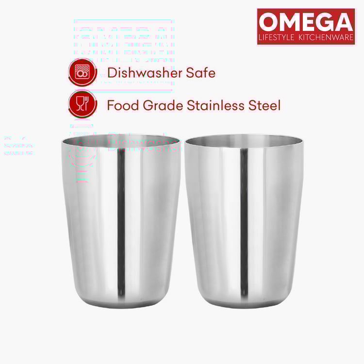 OMEGA Set of 4 Stainless Steel Tumbler - 300ml