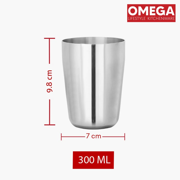 OMEGA Set of 4 Stainless Steel Tumbler - 300ml