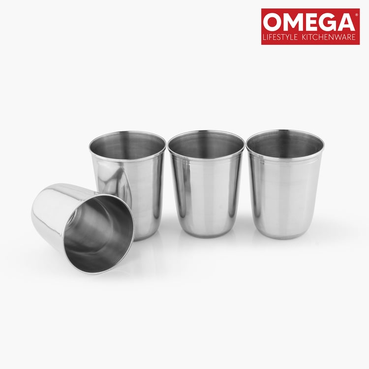 OMEGA Set of 4 Stainless Steel Tumbler - 300ml