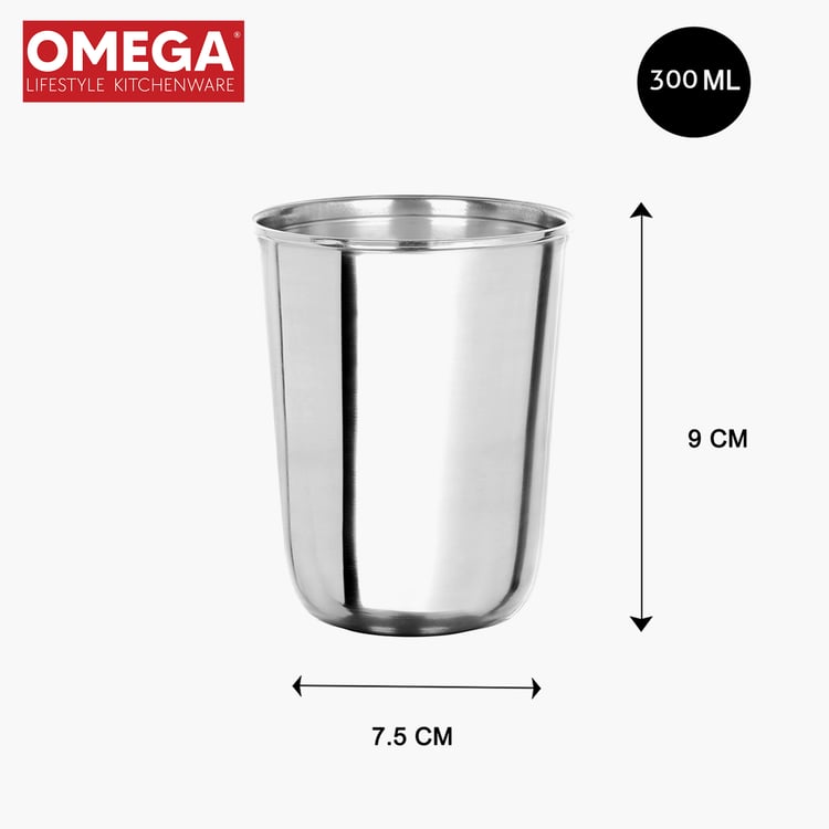 OMEGA Set of 4 Stainless Steel Tumbler - 300ml