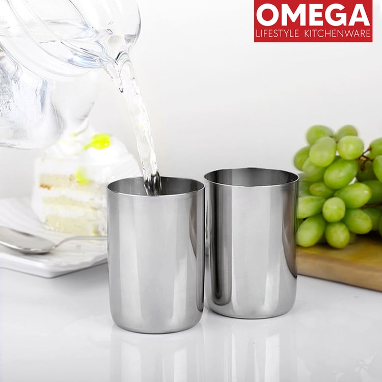 OMEGA Set of 6 Stainless Steel Tumbler - 300ml