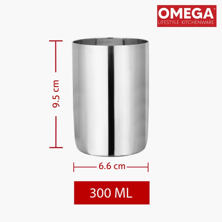 OMEGA Set of 6 Stainless Steel Tumbler - 300ml