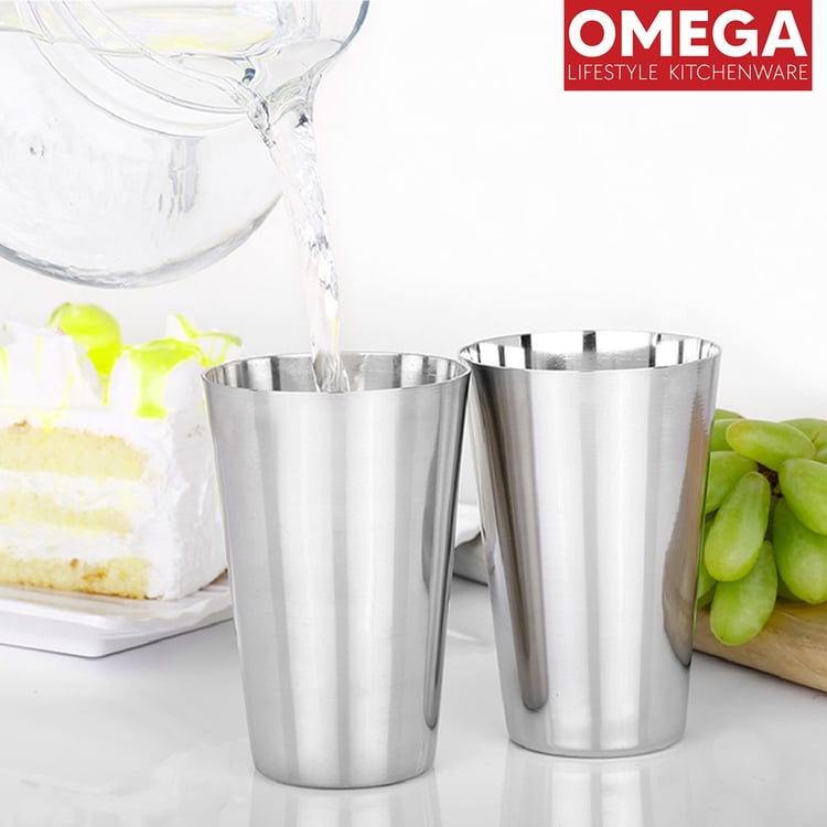 OMEGA Set of 6 Stainless Steel Tumbler - 350ml