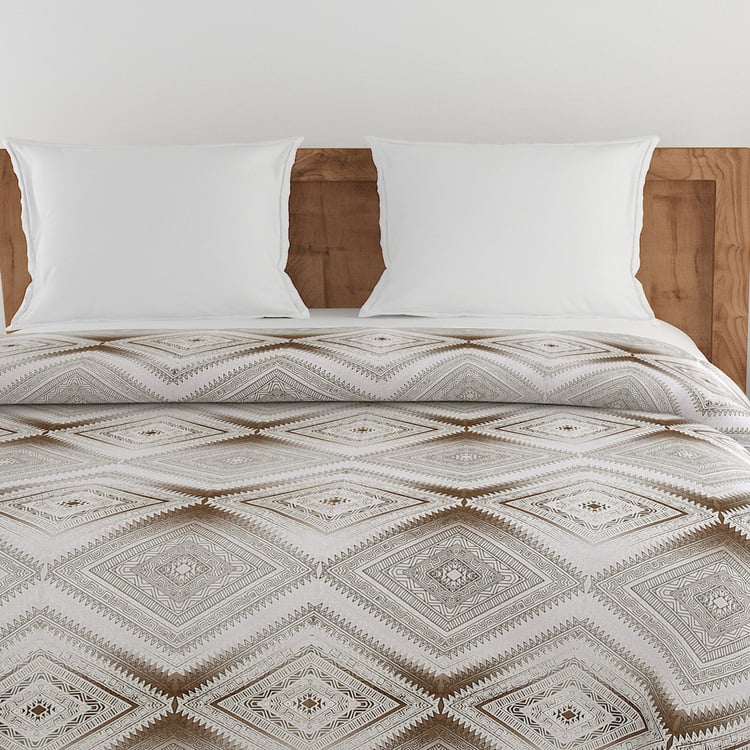 SWAYAM Ananda Cotton Geometric Print Double Comforter
