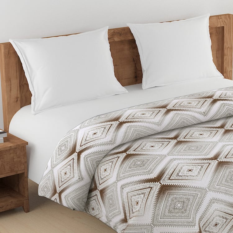 SWAYAM Ananda Cotton Geometric Print Double Comforter