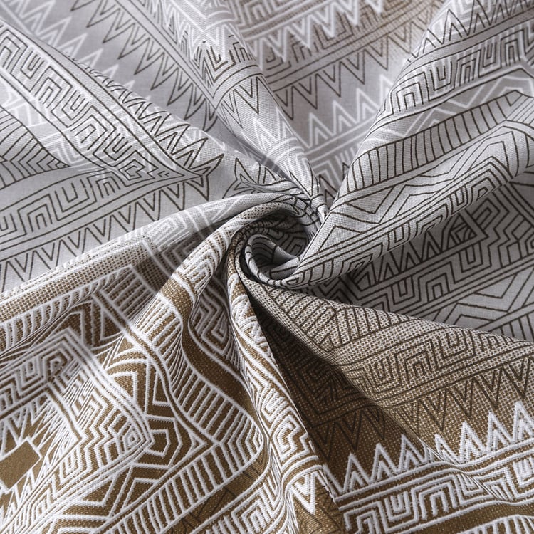 SWAYAM Ananda Cotton Geometric Print Double Comforter