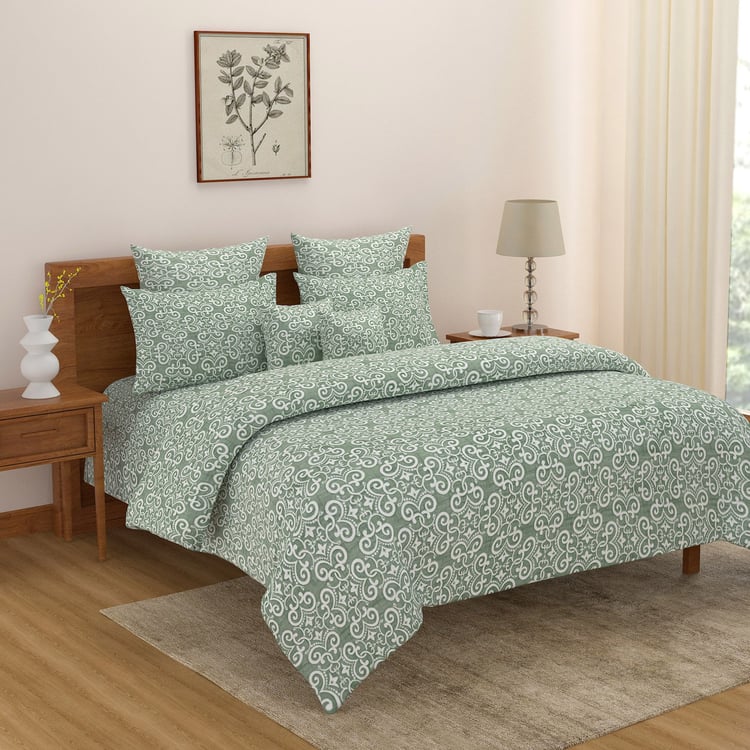 SWAYAM Ananda Cotton Ethnic Print Double Comforter