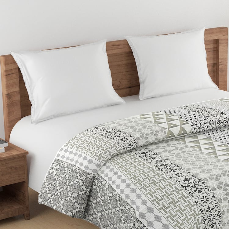 SWAYAM Ananda Cotton Geometric Print Double Comforter