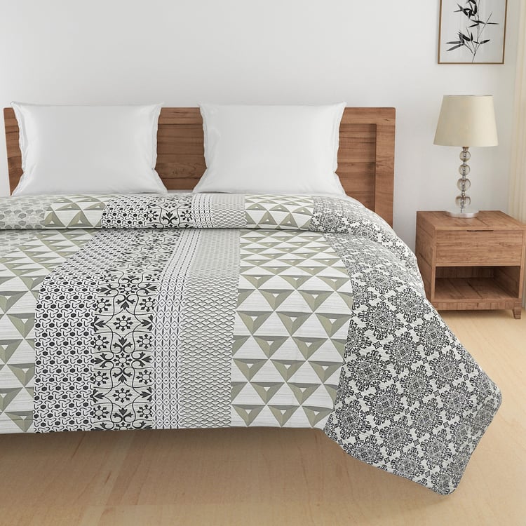 SWAYAM Ananda Cotton Geometric Print Double Comforter