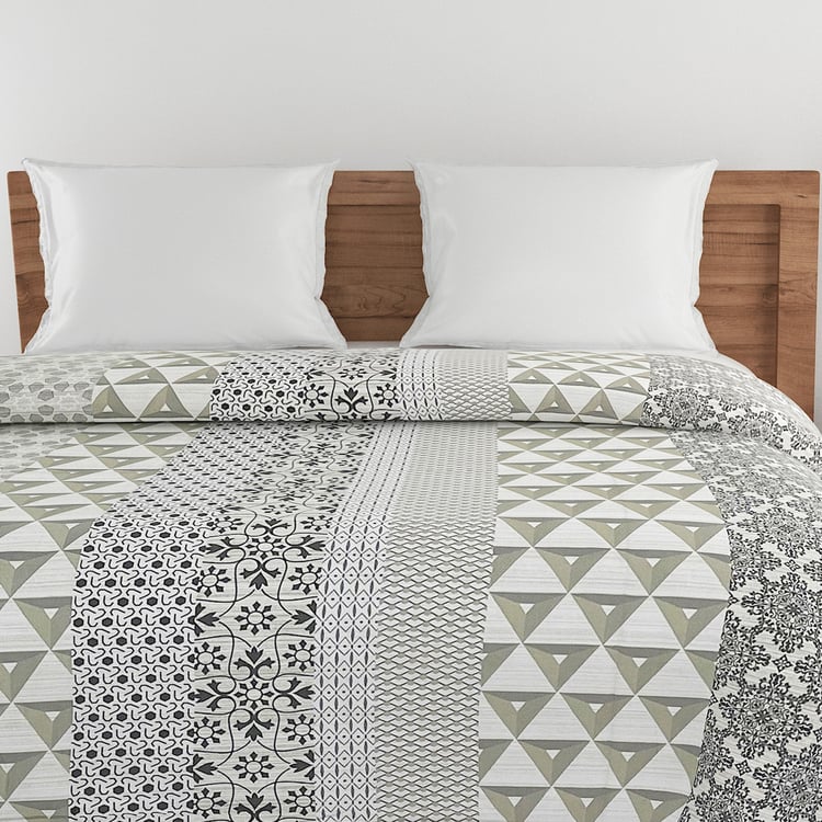 SWAYAM Ananda Cotton Geometric Print Double Comforter