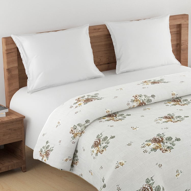 SWAYAM Ananda Cotton Floral Print Double Comforter