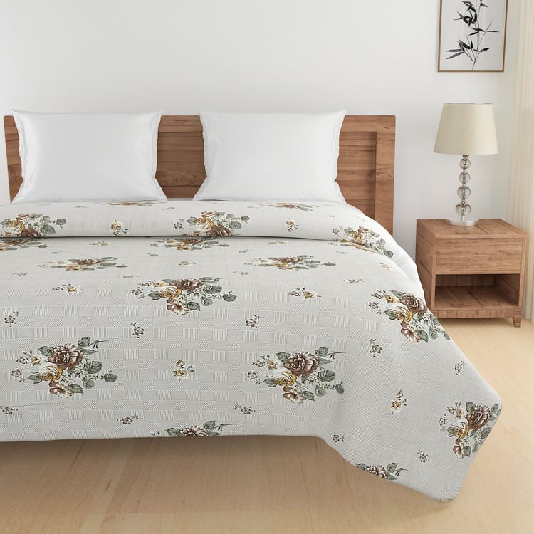 SWAYAM Ananda Cotton Floral Print Double Comforter