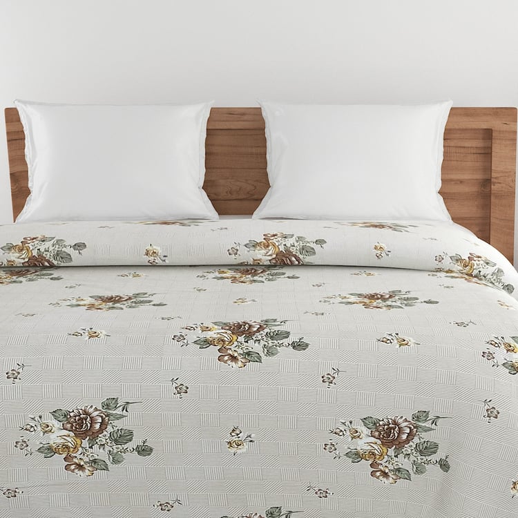 SWAYAM Ananda Cotton Floral Print Double Comforter