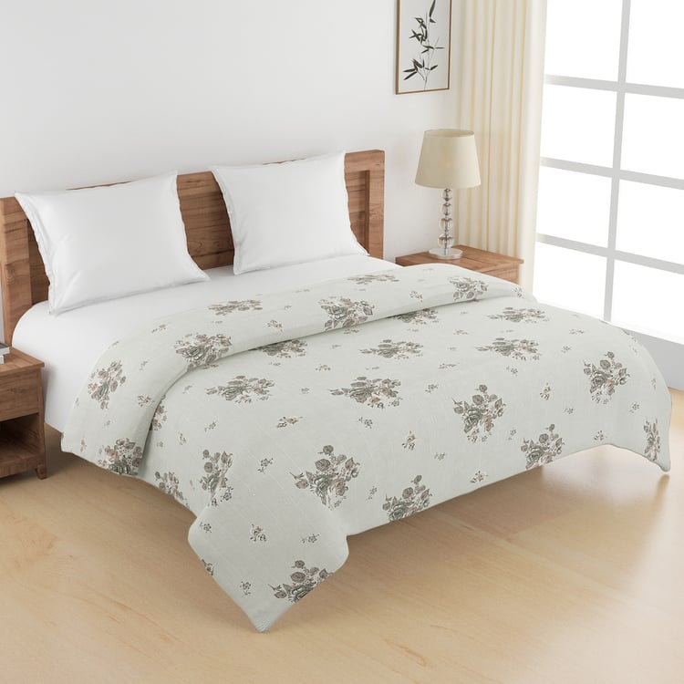 SWAYAM Ananda Cotton Floral Print Double Comforter